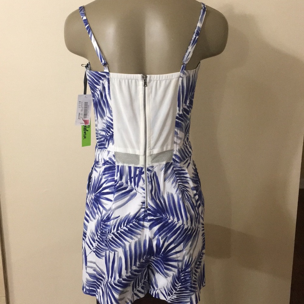 Sam Edelman Blue and White Tropical Print Dress - Picture 7 of 8